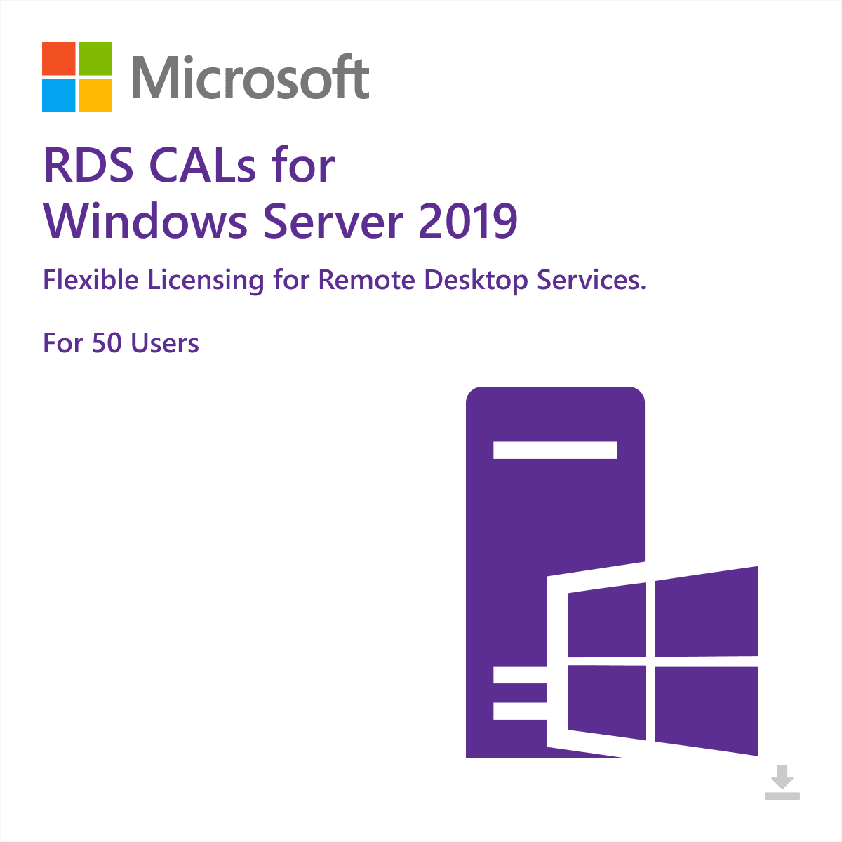Remote Desktop Services (RDS) licenses Cal 50 User/ Device 2019